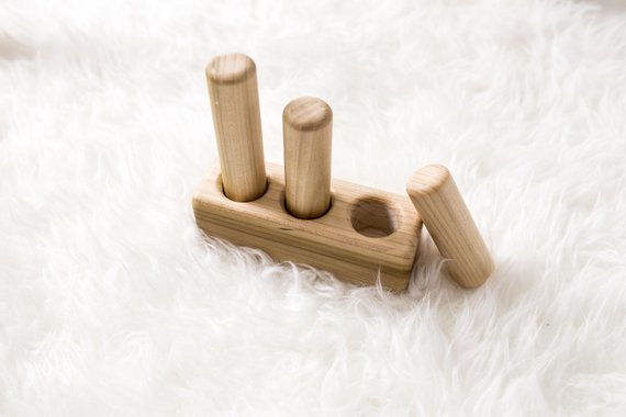 Small Wooden Peg Puzzle by Clover and Birch
