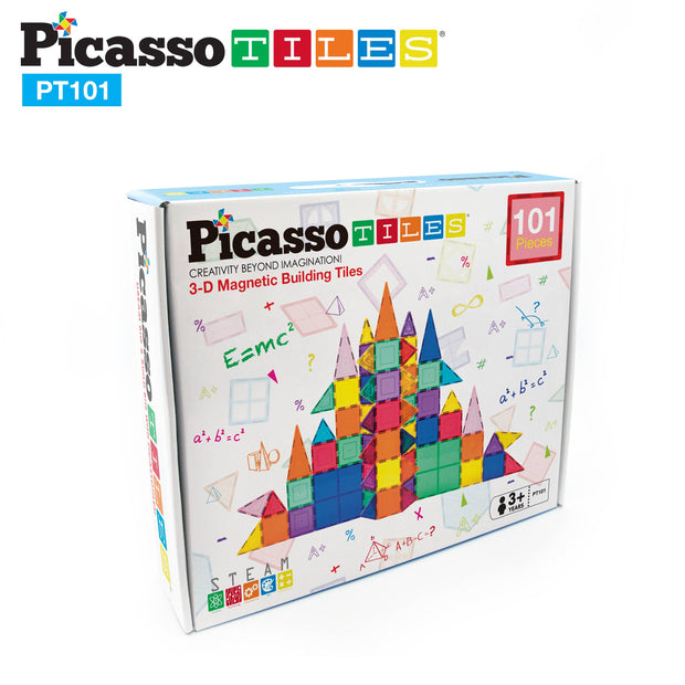 PicassoTiles - 101 Piece 3D Magnetic Building Blocks