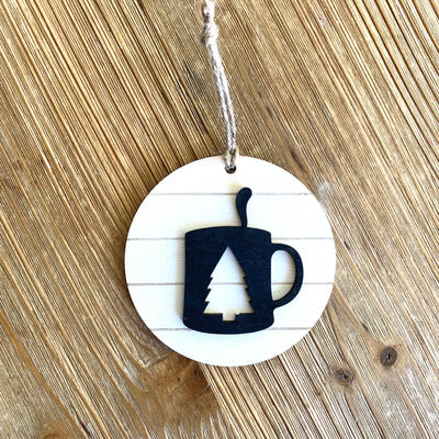 Black and White Farmhouse Ornament-Coffee mug