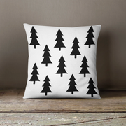 Black Trees-Christmas Pillow Cover